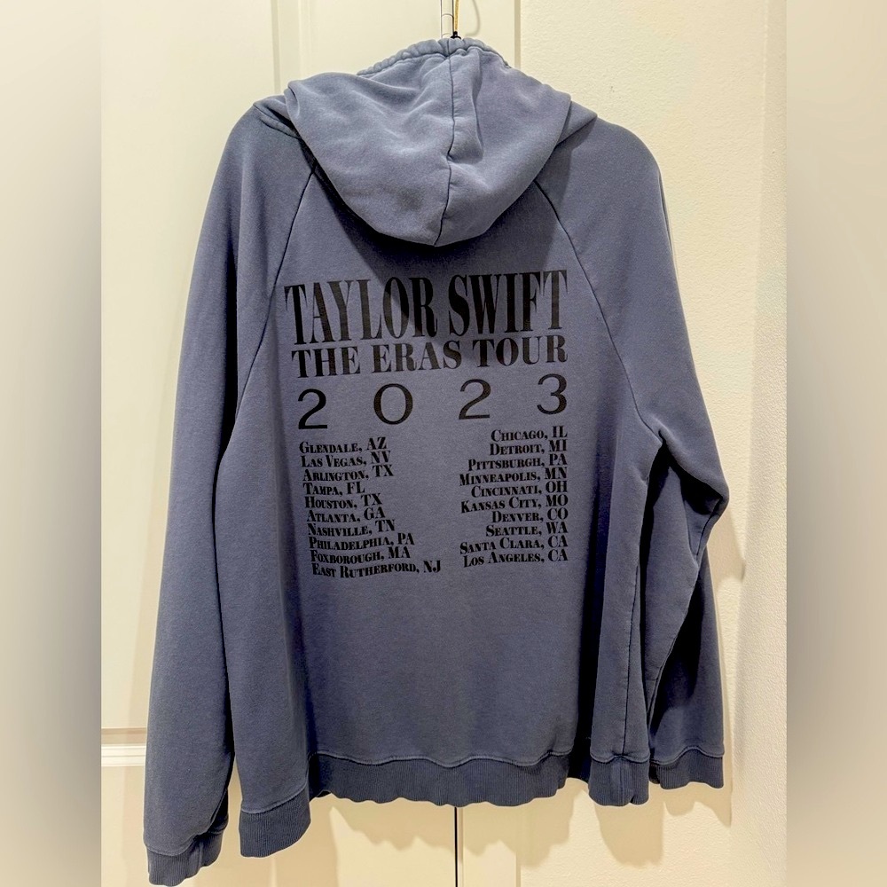 Taylor Swift The Eras Tour Hoodie in Washed Blue - Picture 4 of 5